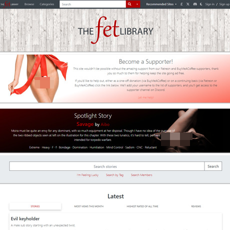 The Fet Library – Fetish-Friendly Erotic Literature and Stories