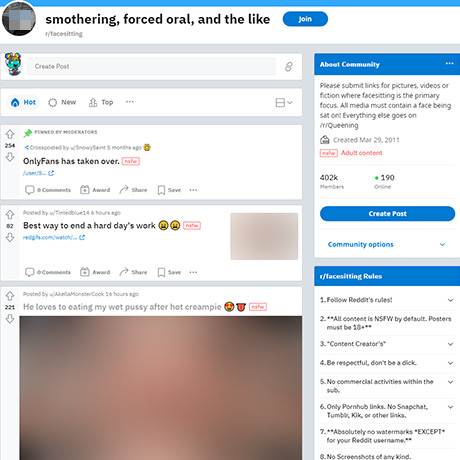 Reddit Facesitting – A Community for Facesitting Fans