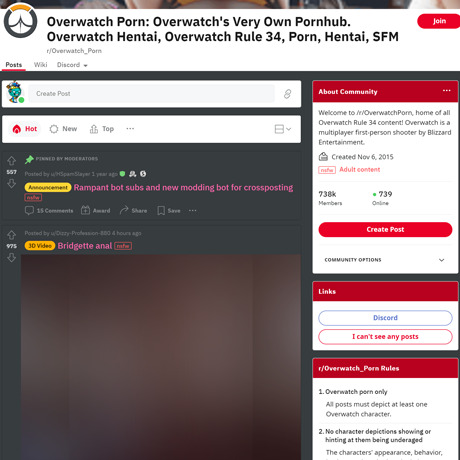 OverwatchPorn – Overwatch NSFW Subreddit with Daily Posts