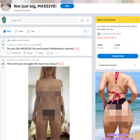 MassiveTitsnAss – Big Tits and Ass Subreddit Review