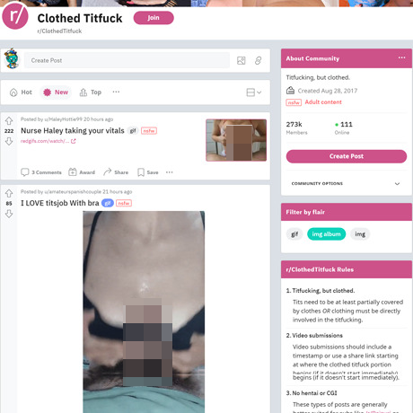 ClothedTitfuck – A Review of the Clothed Tit Fucking Subreddit