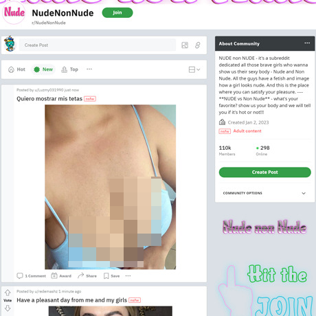 NudeNonNude – The Reddit NSFW Subreddit for Clothed vs Nude Pics