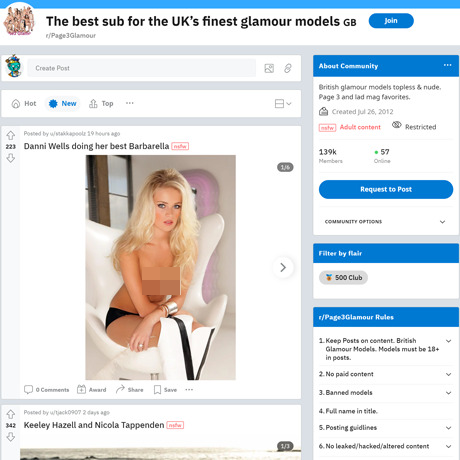 Page3Glamour – British Glamour Models Subreddit