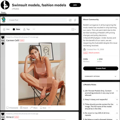 Models – Popular NSFW Subreddit for Beautiful Women on Reddit