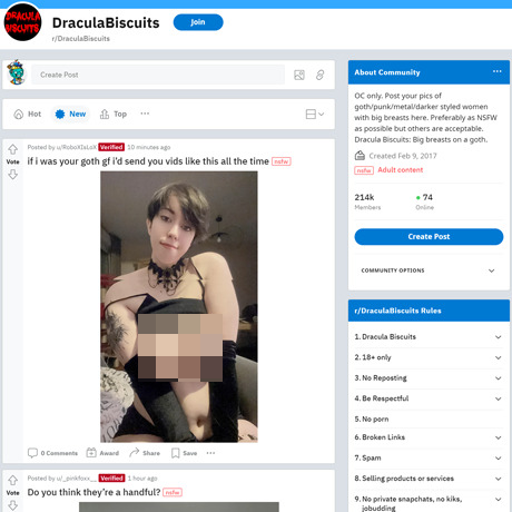 DraculaBiscuits – Goth and Alternative Tits on Reddit