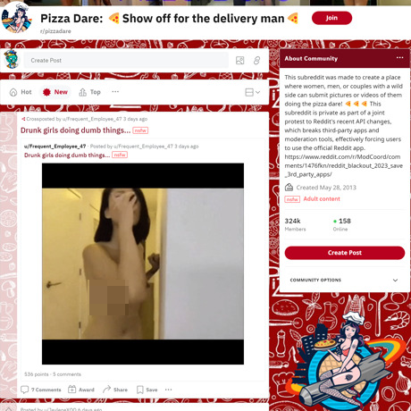 Pizza Dare – The Hottest Pizza Delivery NSFW Subreddit | Reddit Porn
