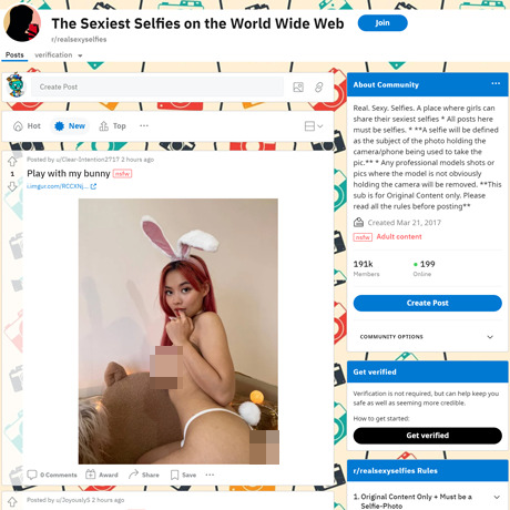 RealSexySelfies – Amateur NSFW Selfies on Reddit