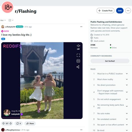 Reddit Flashing – NSFW Public Flashing Community on Reddit