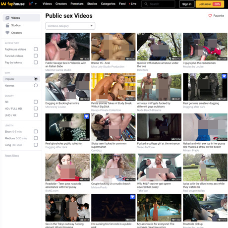 FapHouse – Public Sex Videos and Premium Voyeur Alternatives