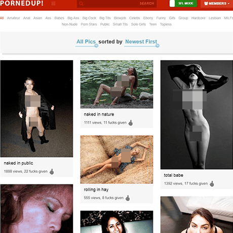 PornedUp – Free Porn Pictures with Clean and Dirty Modes
