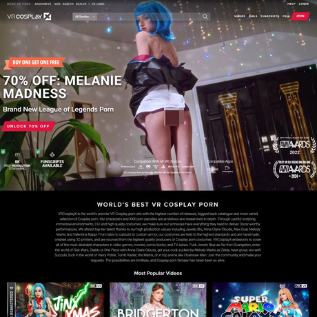 VRCosplayX – Immersive Cosplay VR Porn Experiences