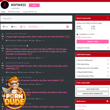 NSFW411 – Your Reddit Hub for Finding Specific Porn and Fetish Content