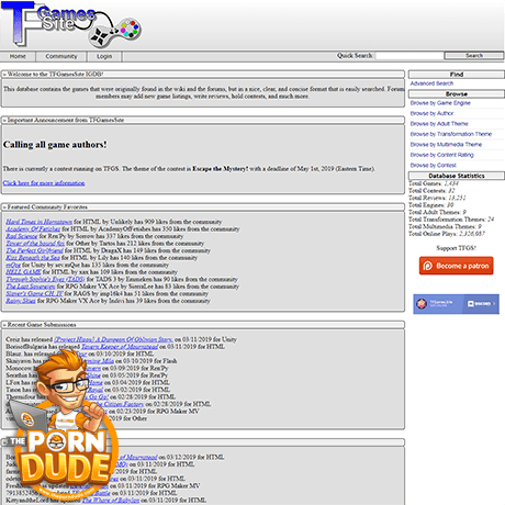 TFGames – Free Adult Games & Interactive Erotica Hub