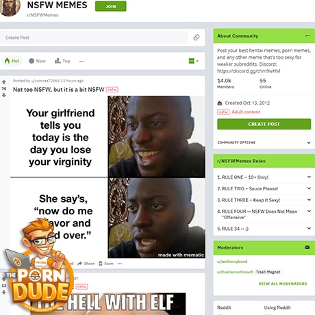 Reddit NSFW Memes – Explore NSFW Memes, Hentai Jokes & Porn Humor