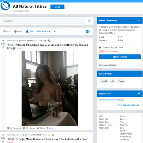 HomegrownTits – Natural Amateur Tits Community on Reddit