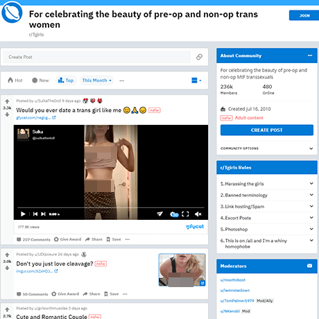 Tgirls – Discover Transgender Adult Content on Reddit