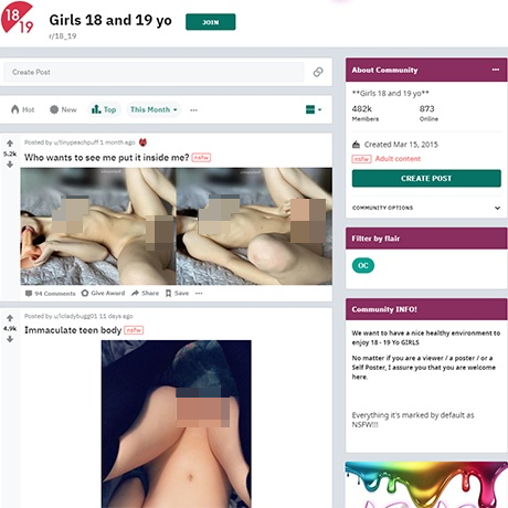 r/18_19 – Amateur Teen NSFW Subreddit for Free Daily Pics