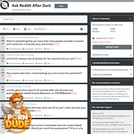 Ask Reddit After Dark – Authentic Sex Confessions & Questions