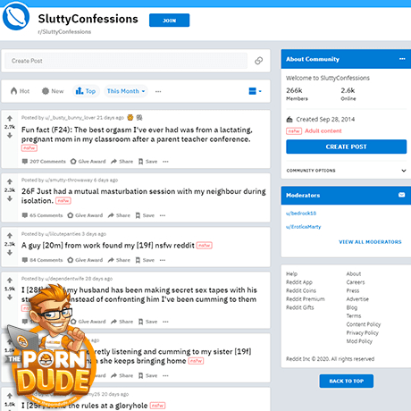 SluttyConfessions – Reddit's NSFW Subreddit for Real Confessions