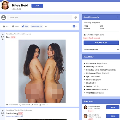 Reddit's r/RileyReid – A Dedicated NSFW Subreddit for Riley Reid Fans