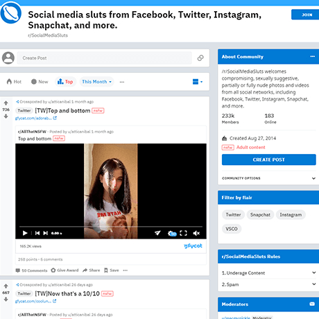 Social Media Sluts screenshot