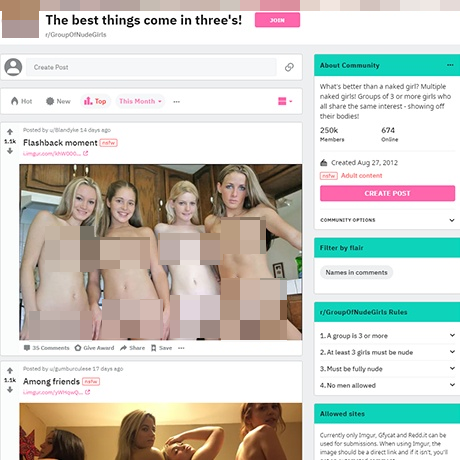 GroupOfNudeGirls screenshot