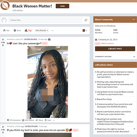 Afrodisiac – Ebony NSFW Subreddit with Stunning Content