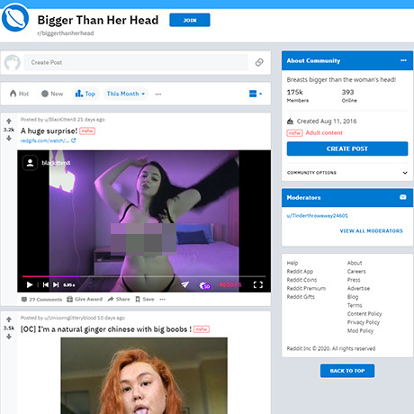 Bigger Than Her Head – NSFW Subreddit for Massive Chests