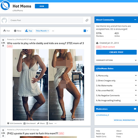 Hot Moms – A Top Reddit NSFW Subreddit for MILF Enthusiasts