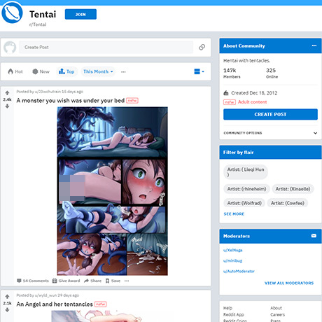 r/Tentai – A NSFW Reddit Community for Tentacle Hentai Enthusiasts
