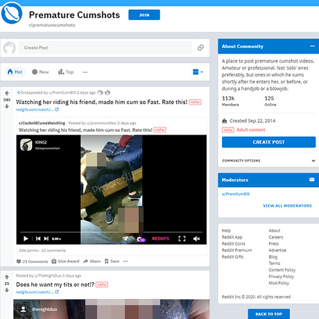 Premature Cumshots screenshot
