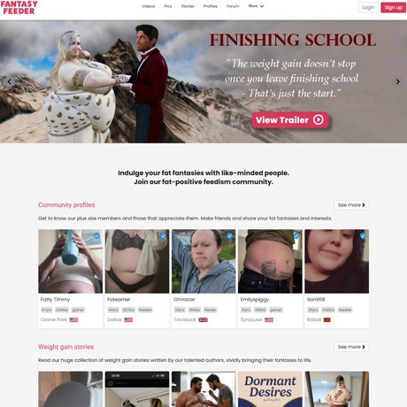 Fantasy Feeder – BBW Social Network for Feeders and Gainers