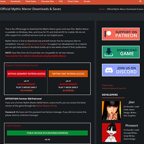 Mythic Manor – Free Adult Game with Mythical Women