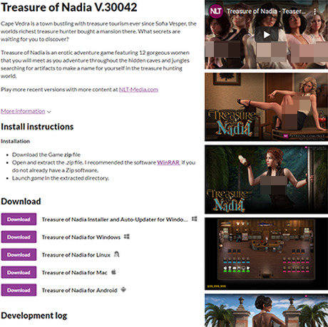 Treasure of Nadia – Free 3D Adult Game with Beautiful Women