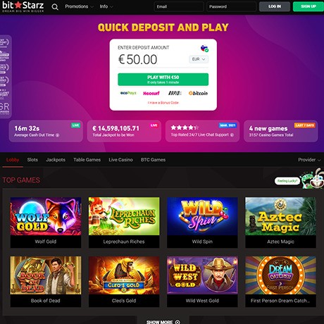 BitStarz – Bitcoin Casino with Big Bonuses and 2000+ Games