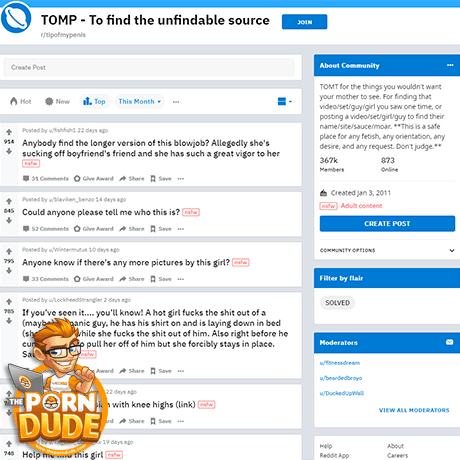 Reddit Tip Of My Penis – Community Help to Find Any Pornstar or Lost Video