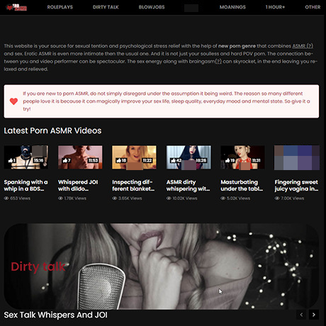 EroASMR – Free ASMR Porn Videos and Erotic Whispers