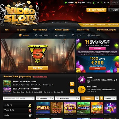 VideoSlots screenshot
