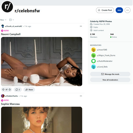 CelebNSFW Reddit – Explore the Top Celebrity NSFW Subreddit