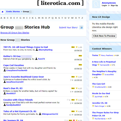 Literotica – Group Sex Stories & Gangbang Porn Sites