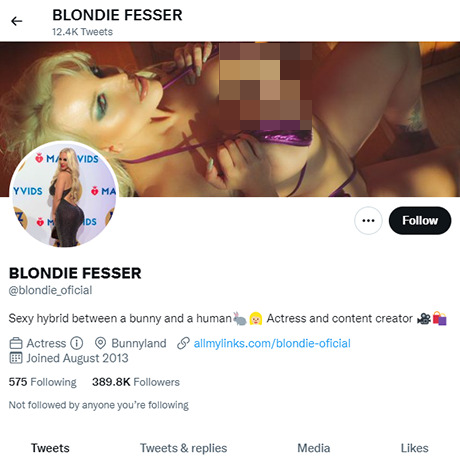 Blondie Fesser – Sexy Latina Porn Star on X/Twitter